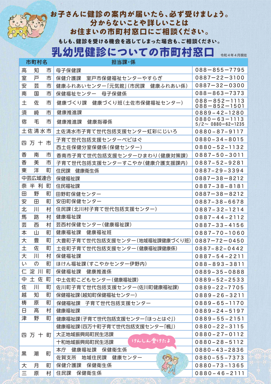 乳幼児健康診査を受けましょう_チラシ裏