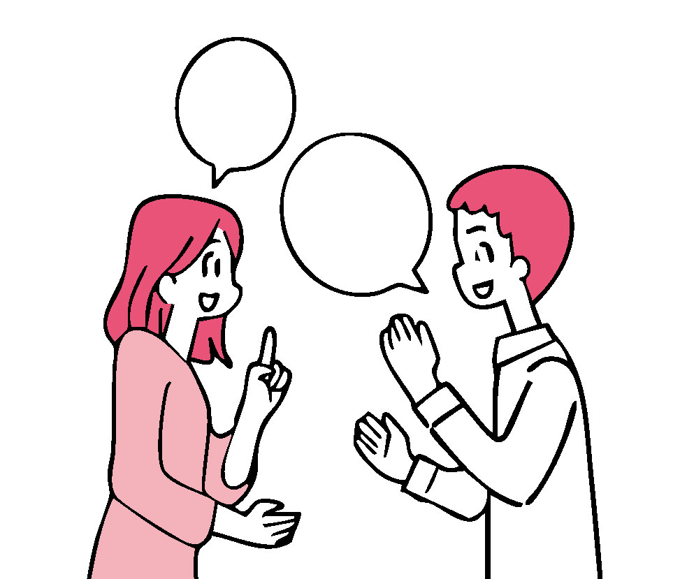話し合いをするイラスト